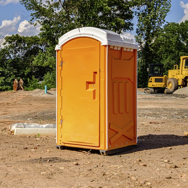 how often are the portable restrooms cleaned and serviced during a rental period in Otsego County NY